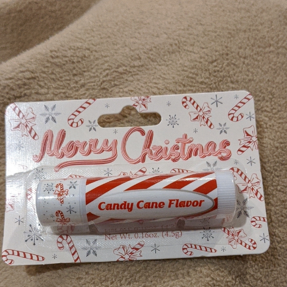 Candy Cane Flavor Lip Balm - Red and White